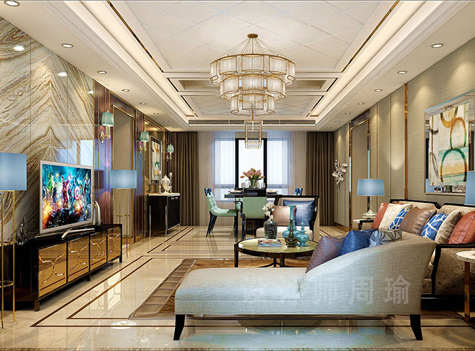 啊嗯在线视频黄世纪江尚三室两厅168平装修设计效果欣赏